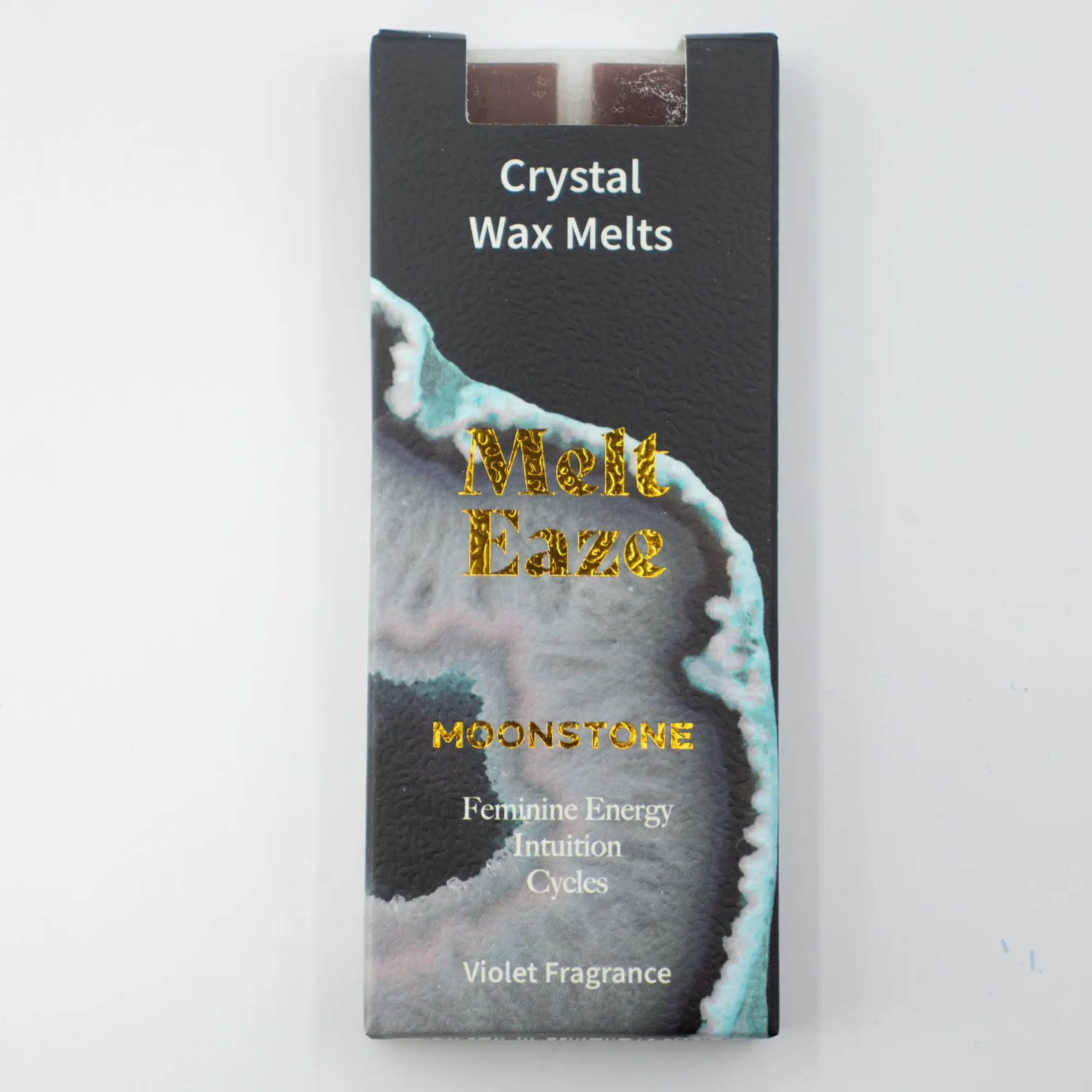 MeltEaze Moonstone Crystal Wax Melts – Violet Snap Bar (50g)2
