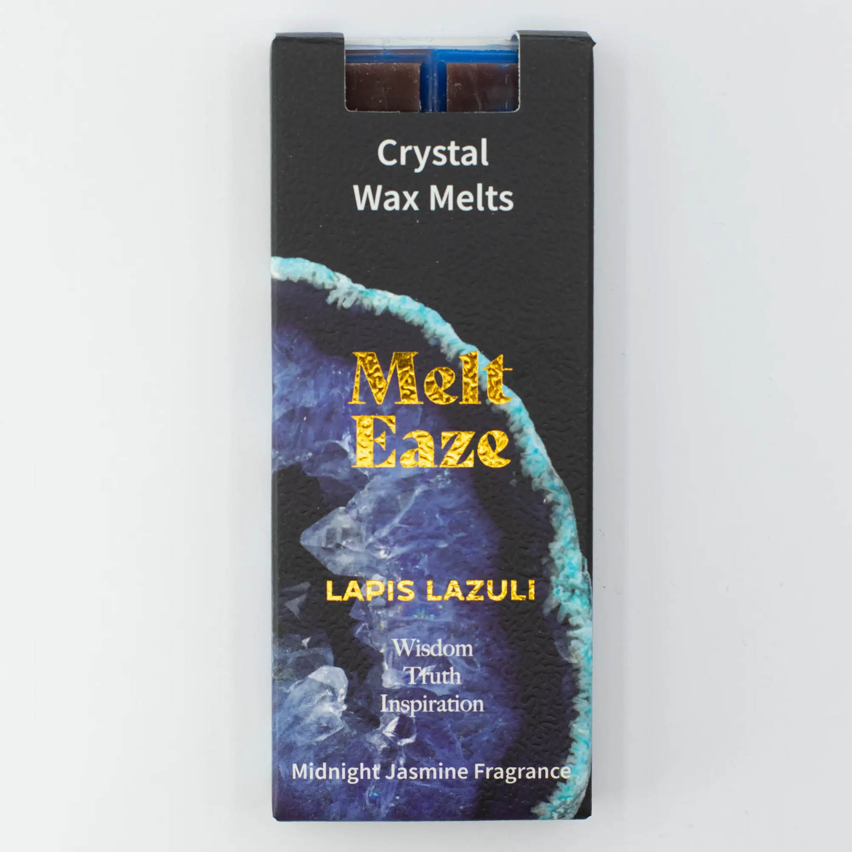 MeltEaze Lapis Lazuli Crystal Wax Melts – Midnight Jasmine Snap Bar (50g)2