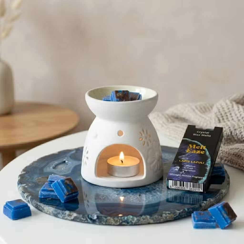 MeltEaze Lapis Lazuli Crystal Wax Melts – Midnight Jasmine Snap Bar (50g)3