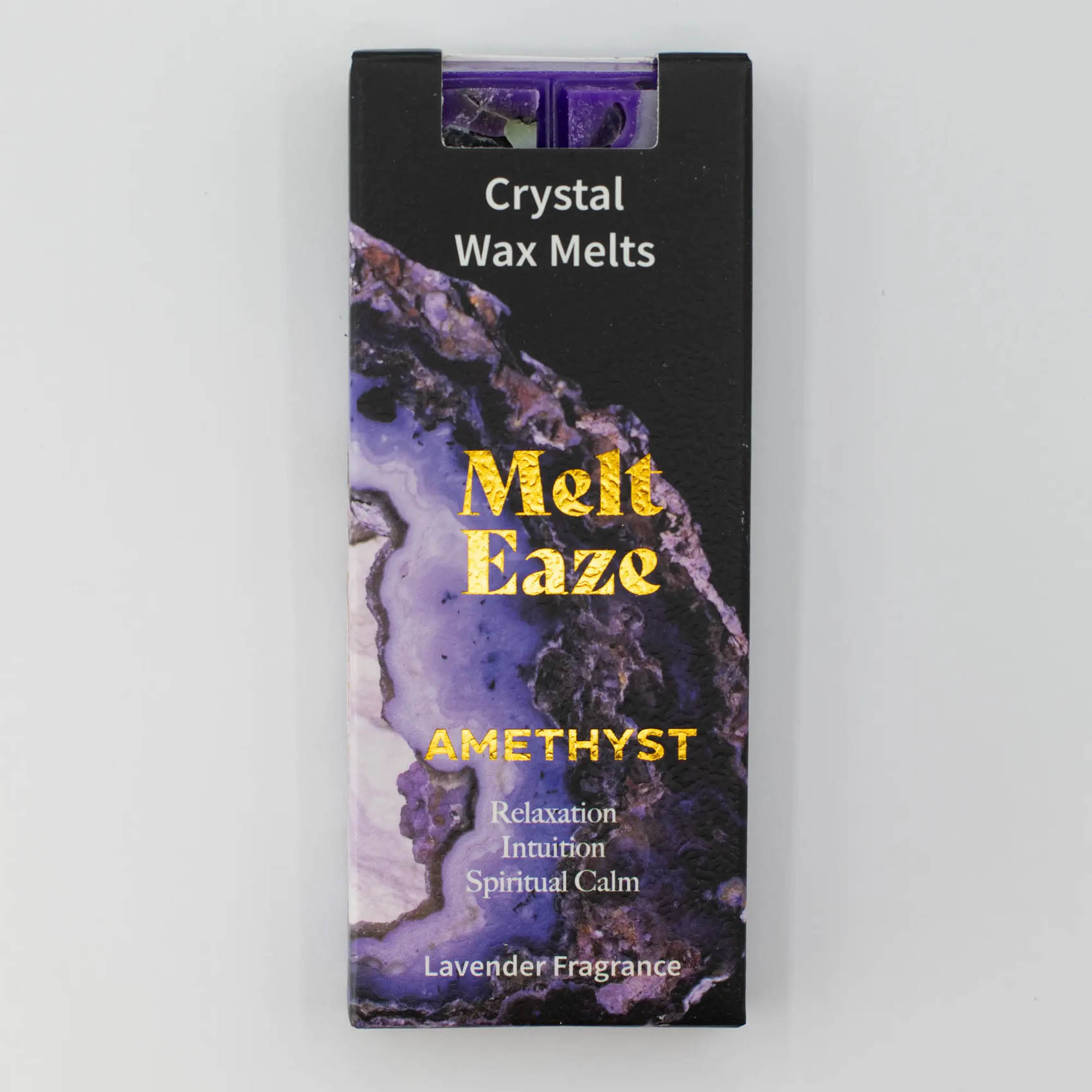 MeltEaze Amethyst Crystal Wax Melts – Lavender Snap Bar (50g)2