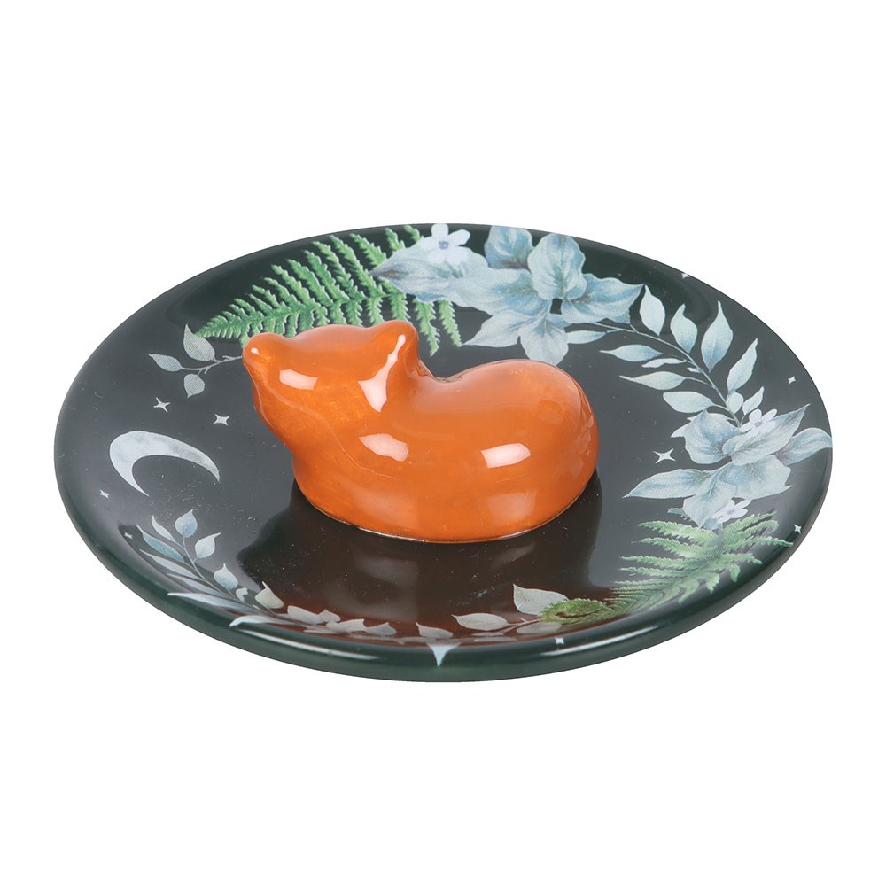 Midnight Woodland Fox Ceramic Trinket Dish2