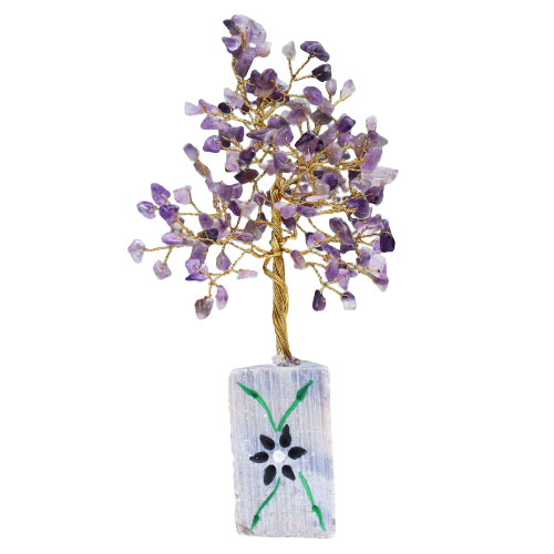 Handcrafted Amethyst Gemstone Tree - 160 Stones1