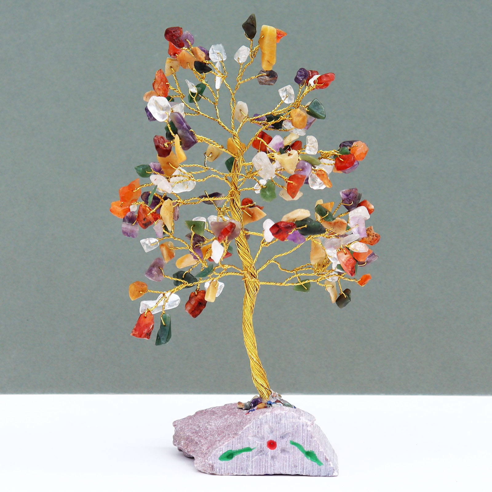 Handcrafted Multi-Gemstone Healing Tree - 160 Stones