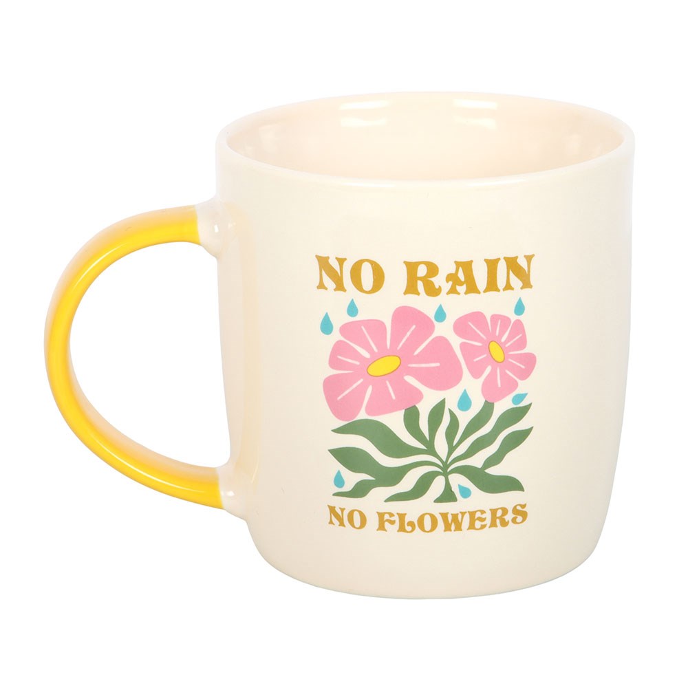 No Rain, No Flowers Yellow Positivity Mug (370ml)