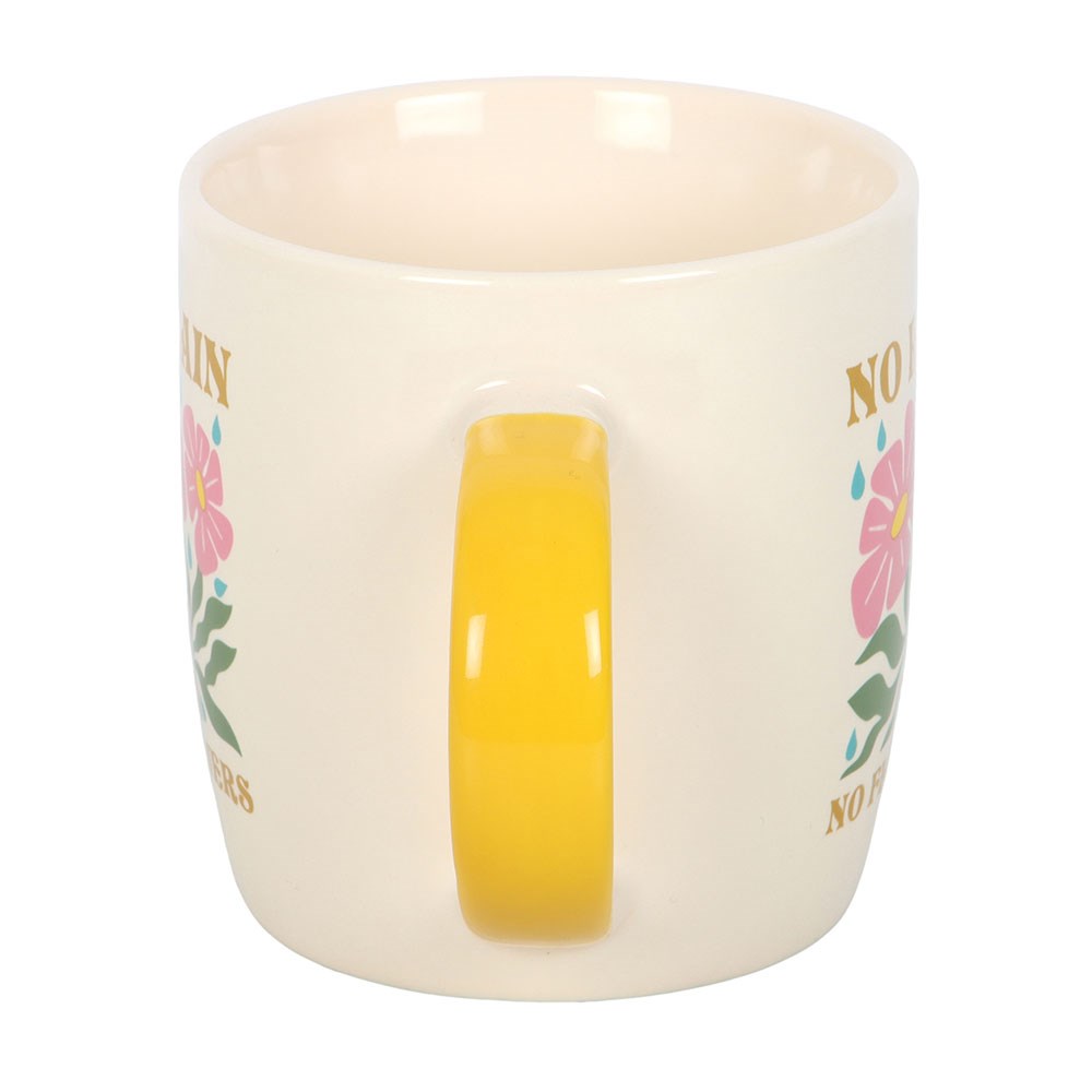 No Rain, No Flowers Yellow Positivity Mug (370ml)1