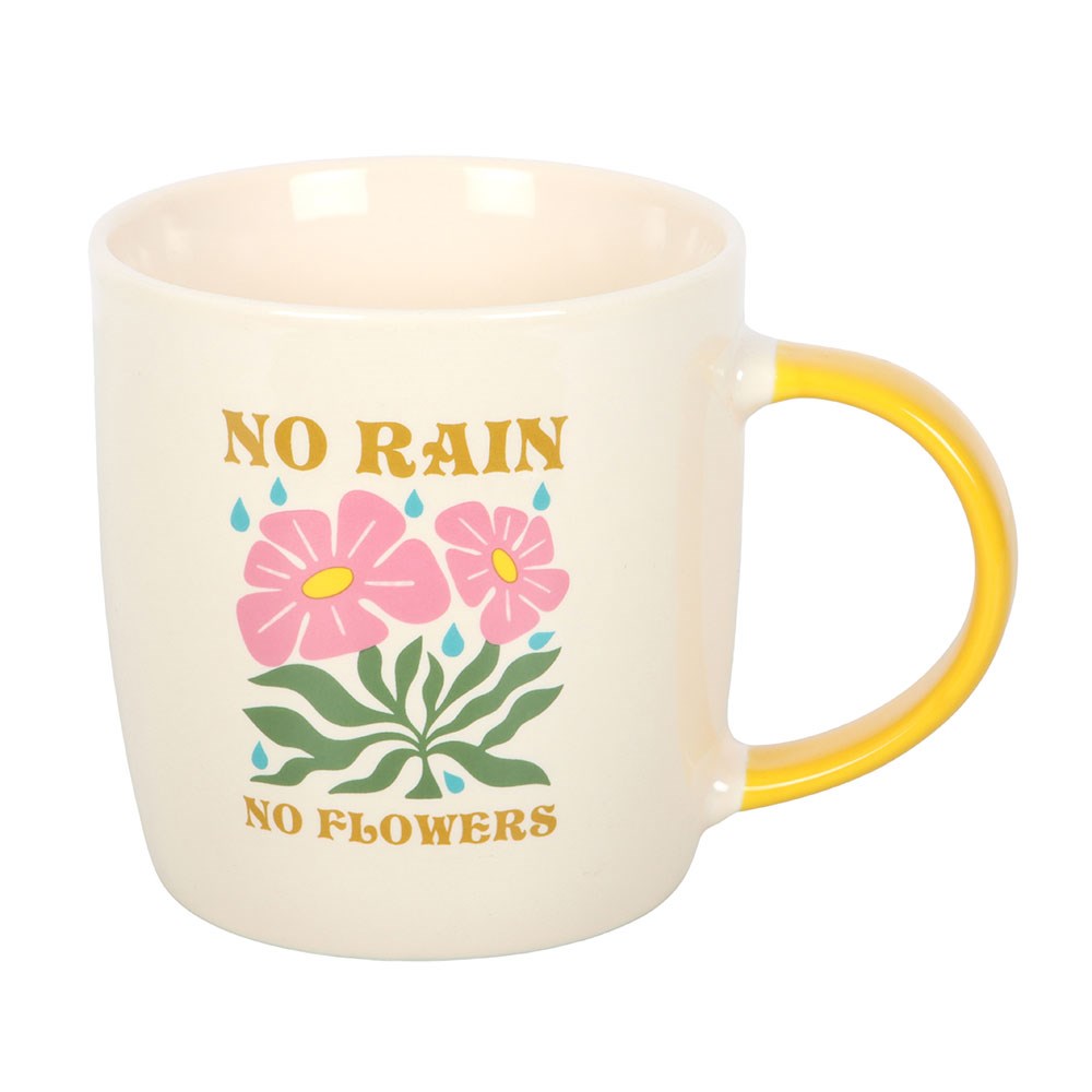 No Rain, No Flowers Yellow Positivity Mug (370ml)2