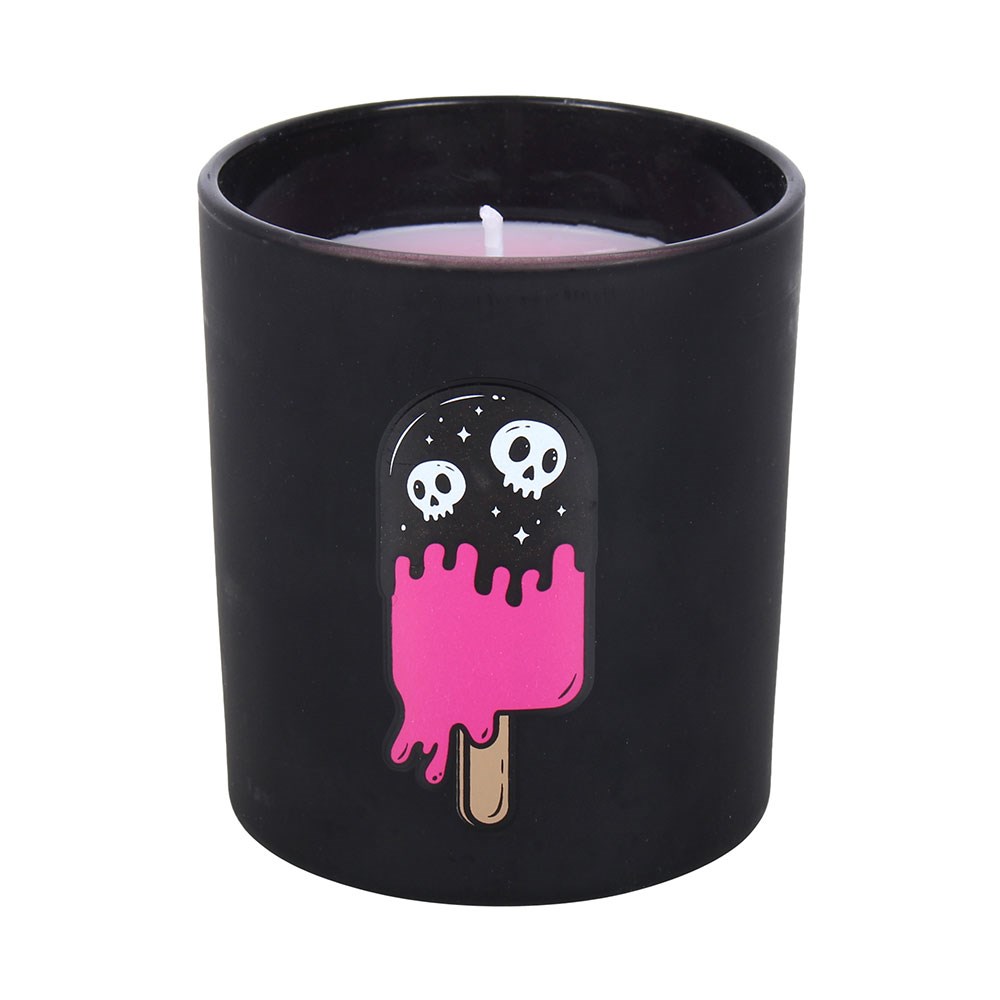 Gothic Skull Ice Lolly Black Cherry & Vanilla Scented Candle1