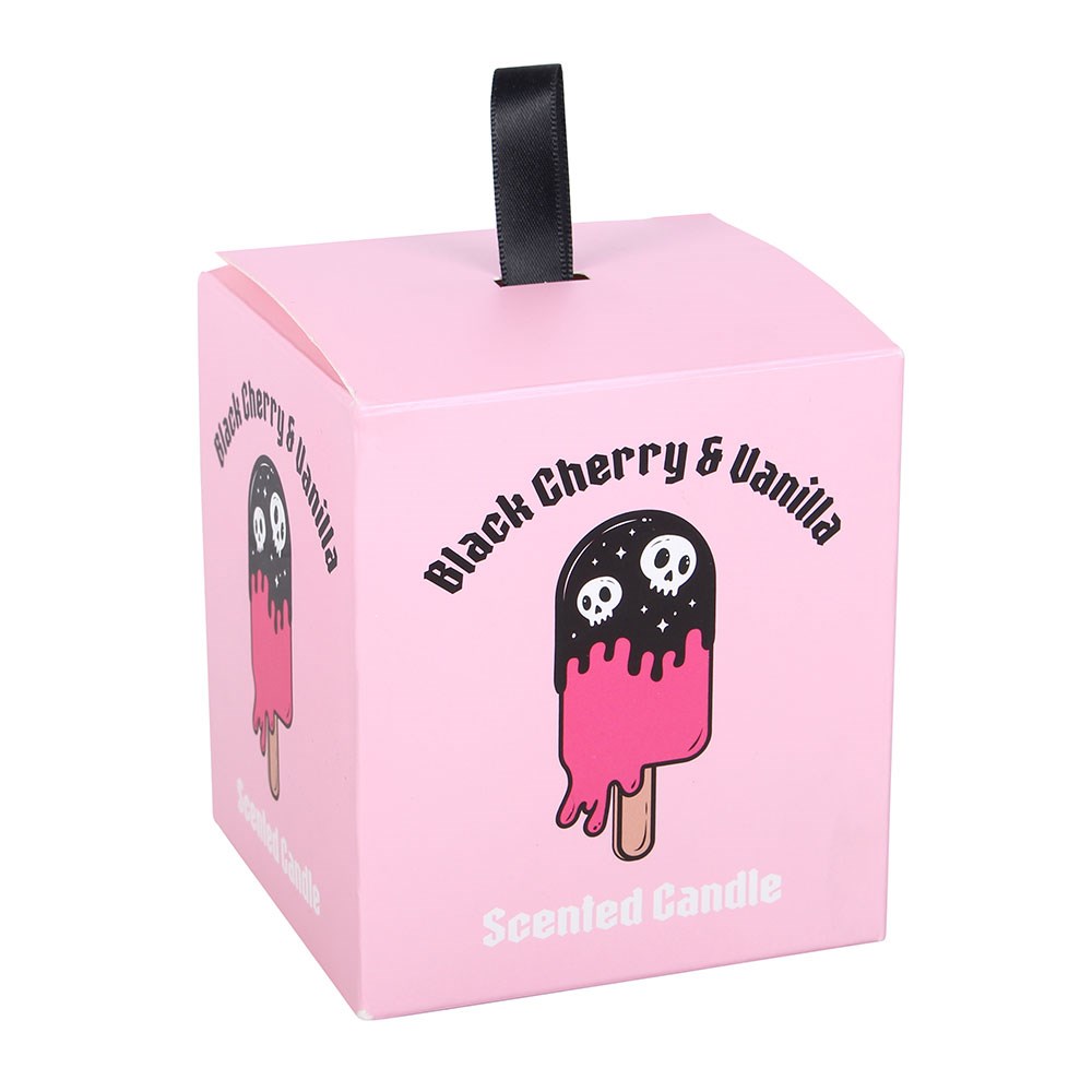 Gothic Skull Ice Lolly Black Cherry & Vanilla Scented Candle2