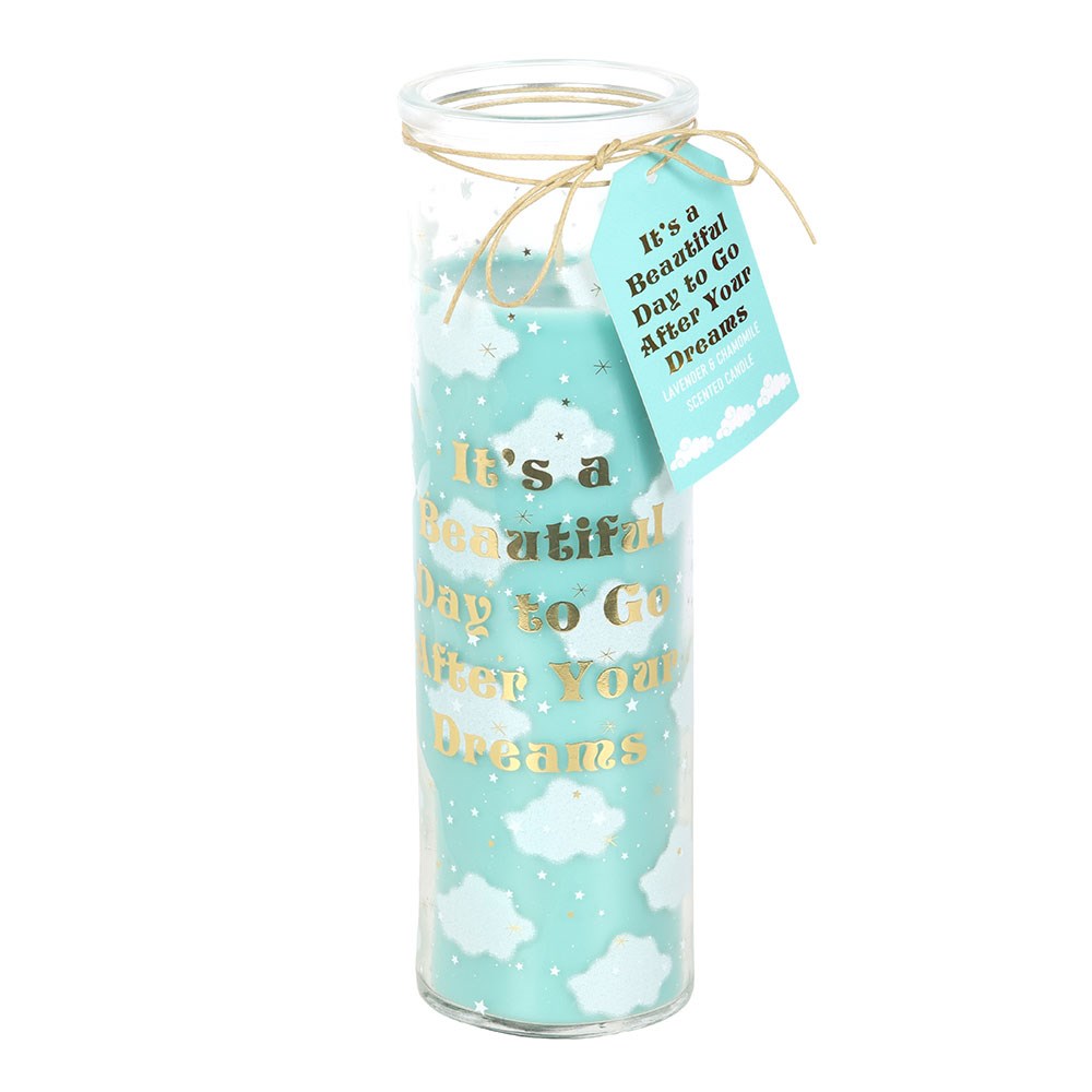 Lavender & Chamomile 'Go After Your Dreams' Glass Tube Candle