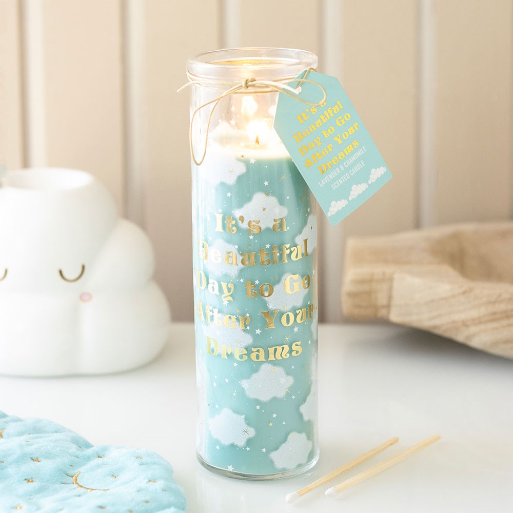 Lavender & Chamomile 'Go After Your Dreams' Glass Tube Candle3