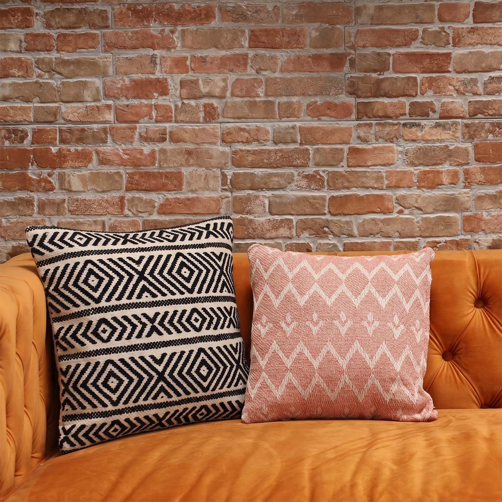 Woven Cotton Tribal Geometric Cushion Cover - 45x45cm2