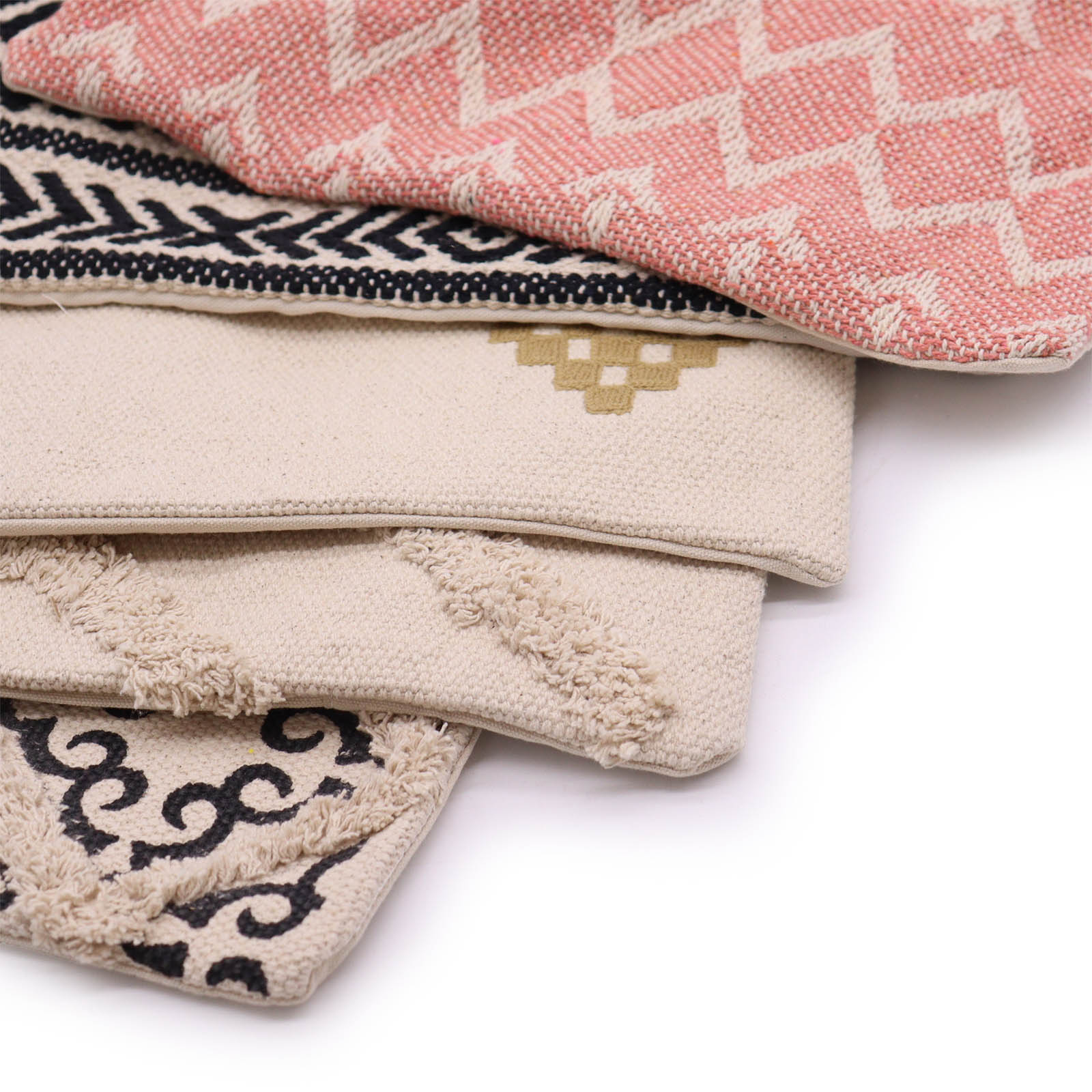 Woven Cotton Tribal Geometric Cushion Cover - 45x45cm3