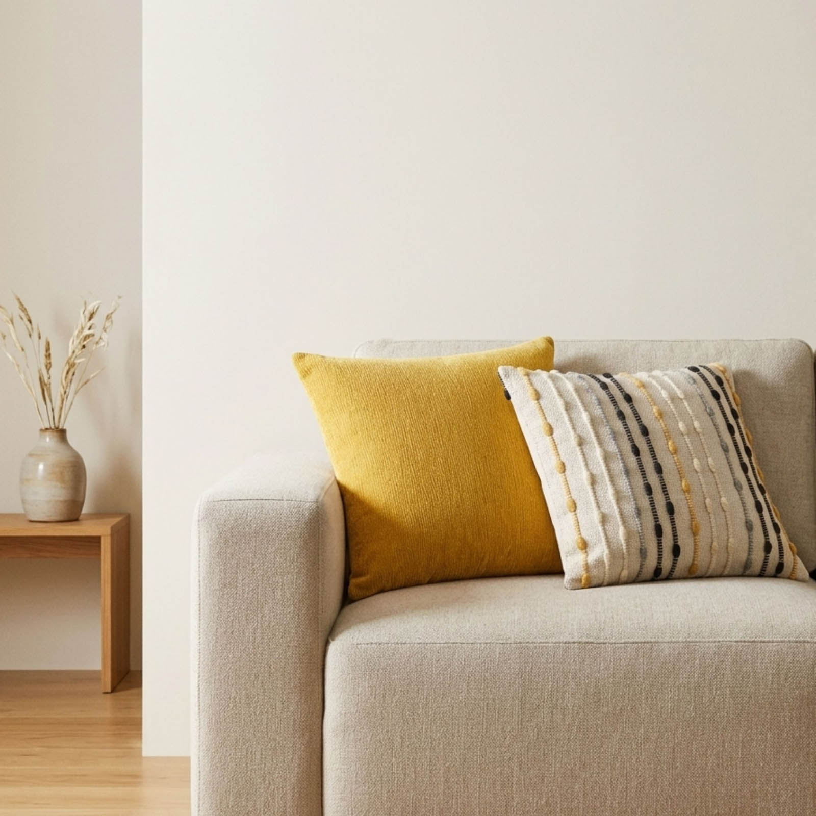 Hippie Knot Scandi-Boho Striped Cushion Cover - 45x45cm1