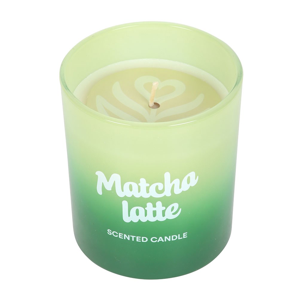 Matcha Latte Scented Glass Candle in Gift Box1