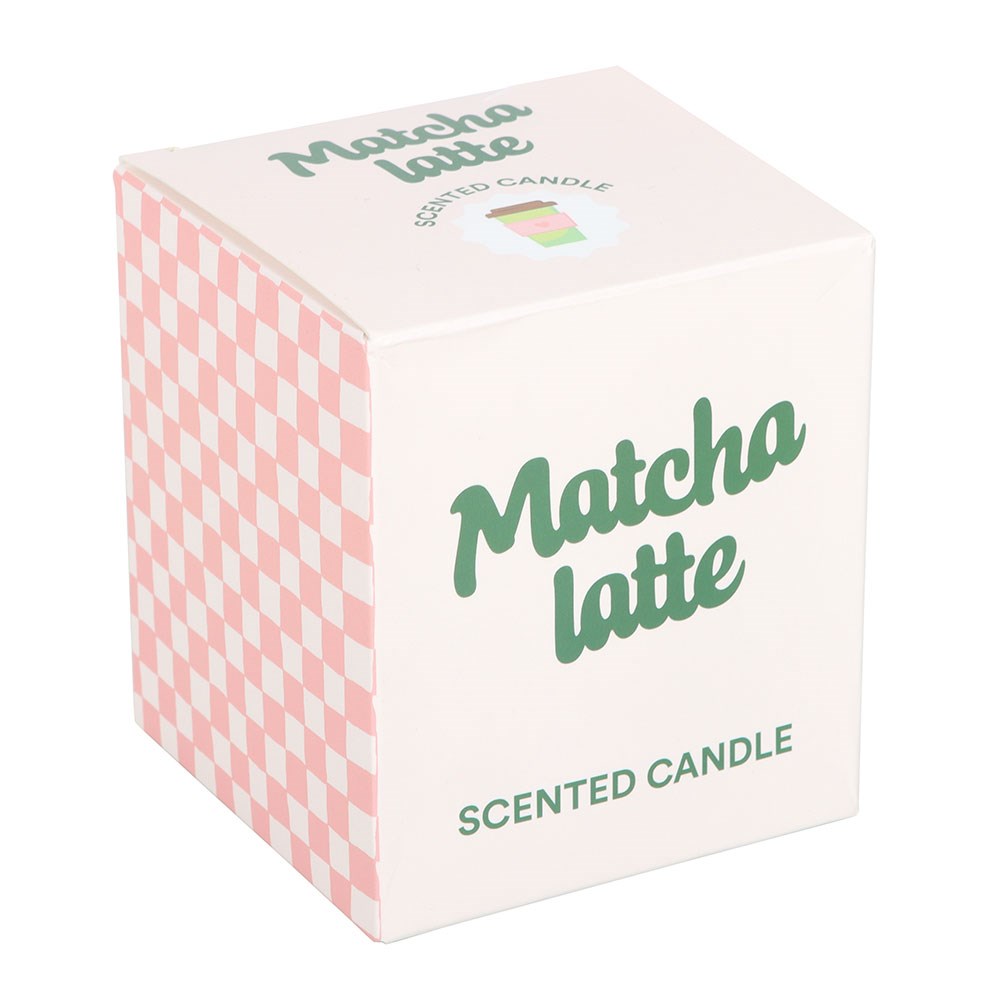 Matcha Latte Scented Glass Candle in Gift Box2