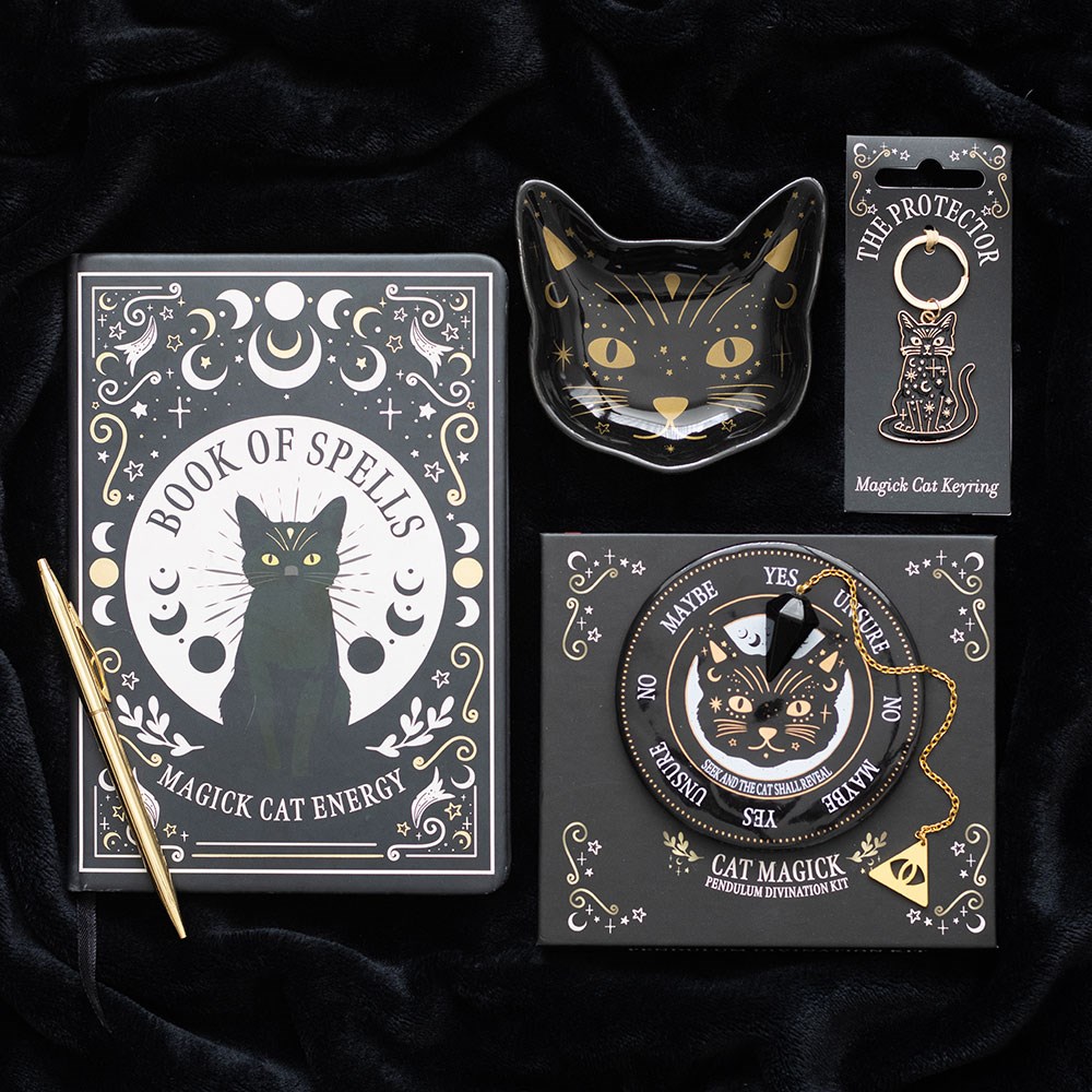 Magick Black Cat Face Trinket Dish4