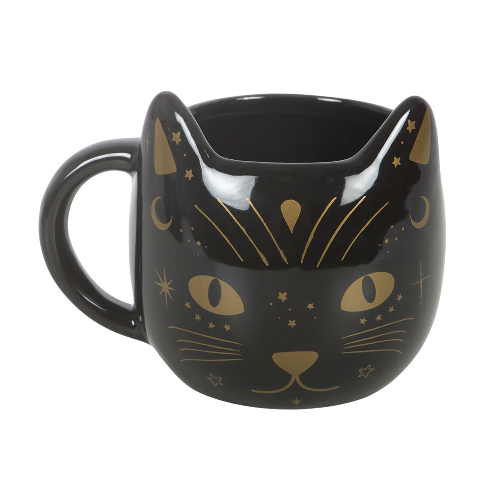 Magick Black Cat Face Mug (390ml)