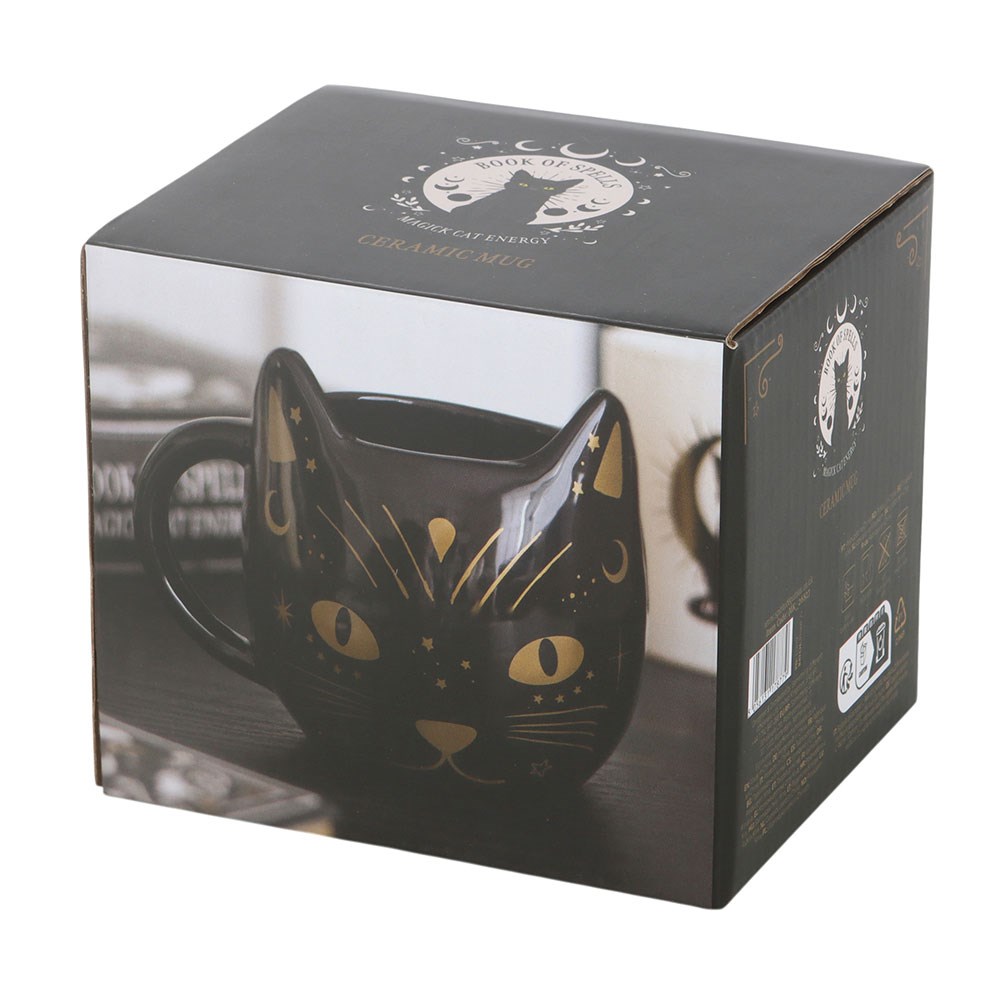 Magick Black Cat Face Mug (390ml)3