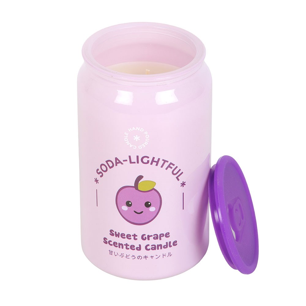 Kawaii Sweet Grape Soda Can Scented Candle1