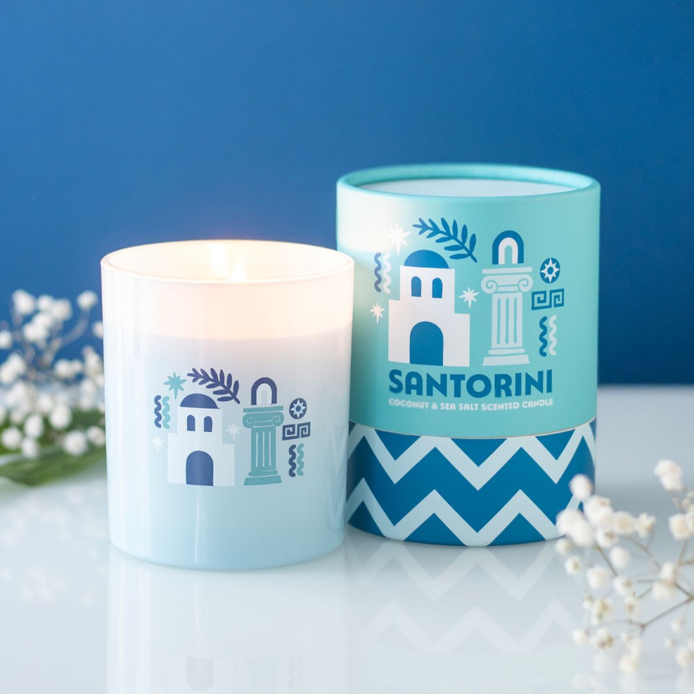 Santorini Coconut & Sea Salt Scented Candle3