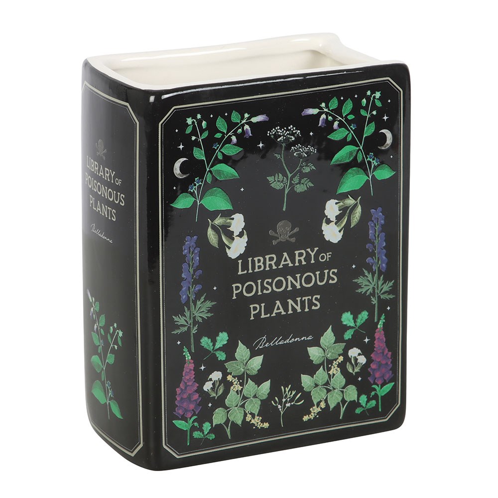 Library of Poisonous Plants Ceramic Book Vase