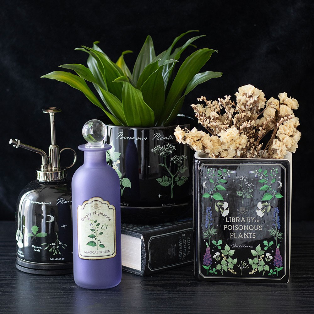 Library of Poisonous Plants Ceramic Book Vase4