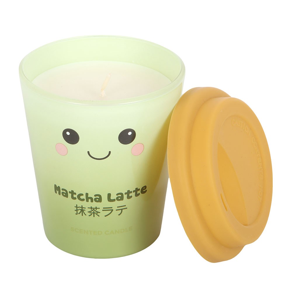 Kawaii Matcha Latte Scented Candle – Cute Takeaway Cup Design1