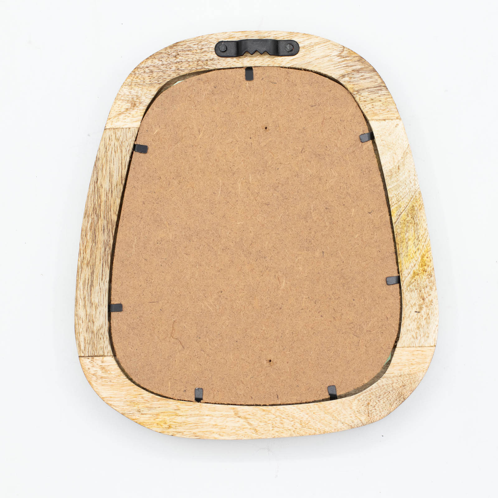 Set of 3 Mango Wood Pebble Mirrors – Dark Brown Finish3