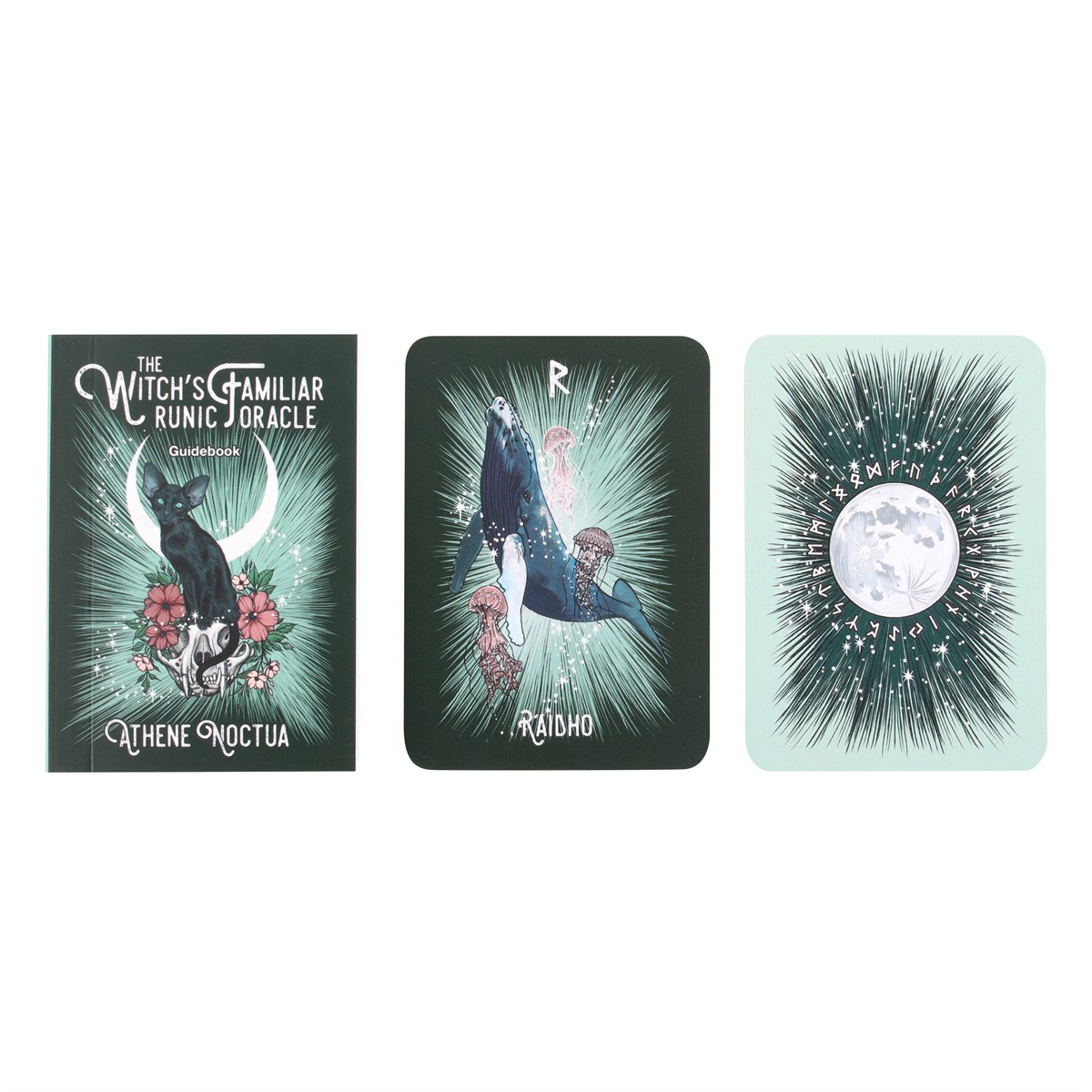 The Witch's Familiar Runic Oracle: 24-Card Deck & Guidebook by Athene Noctua2