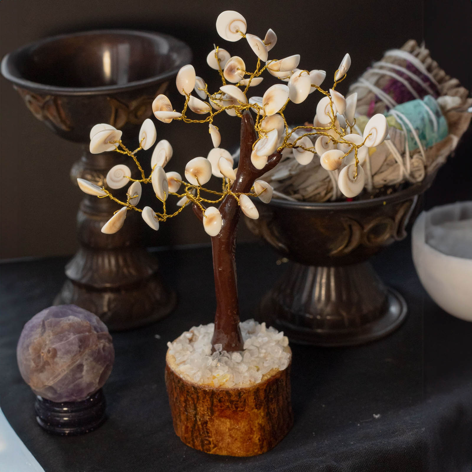 Large Gomati Chakra Circle Stone Tree (60 Stones)2