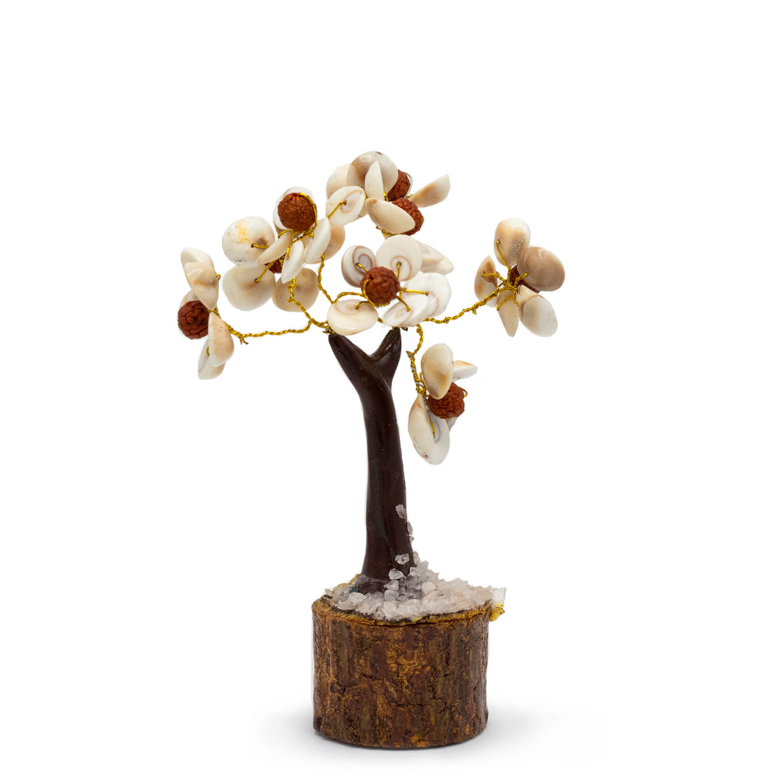 Medium Gomati Chakra Circle Stone Tree with Rudraksha (45 Stones)