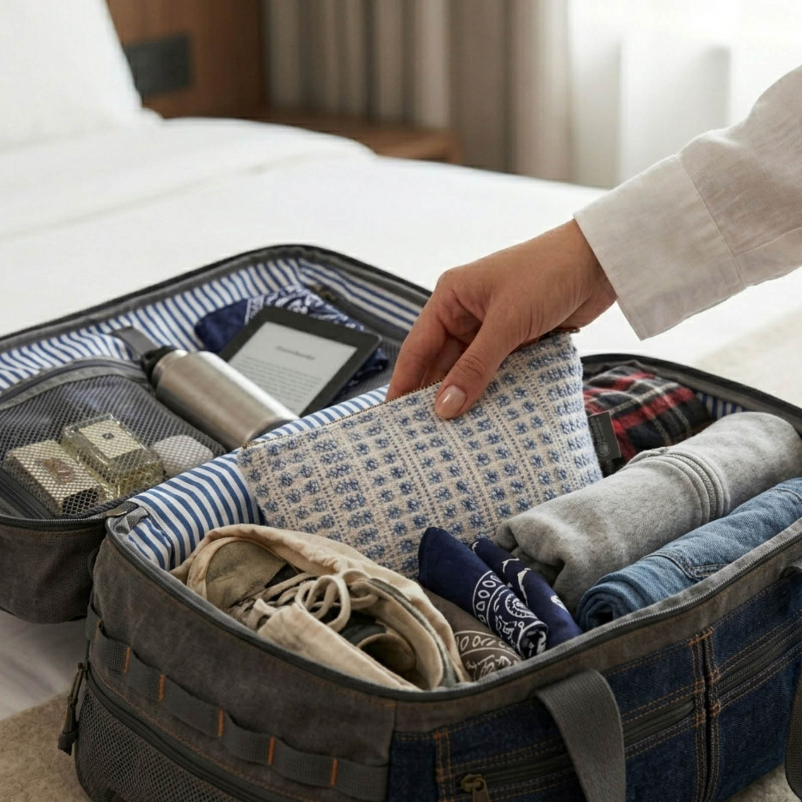 Nomad Sari Indigo Echo Jacquard Toiletry Bag4