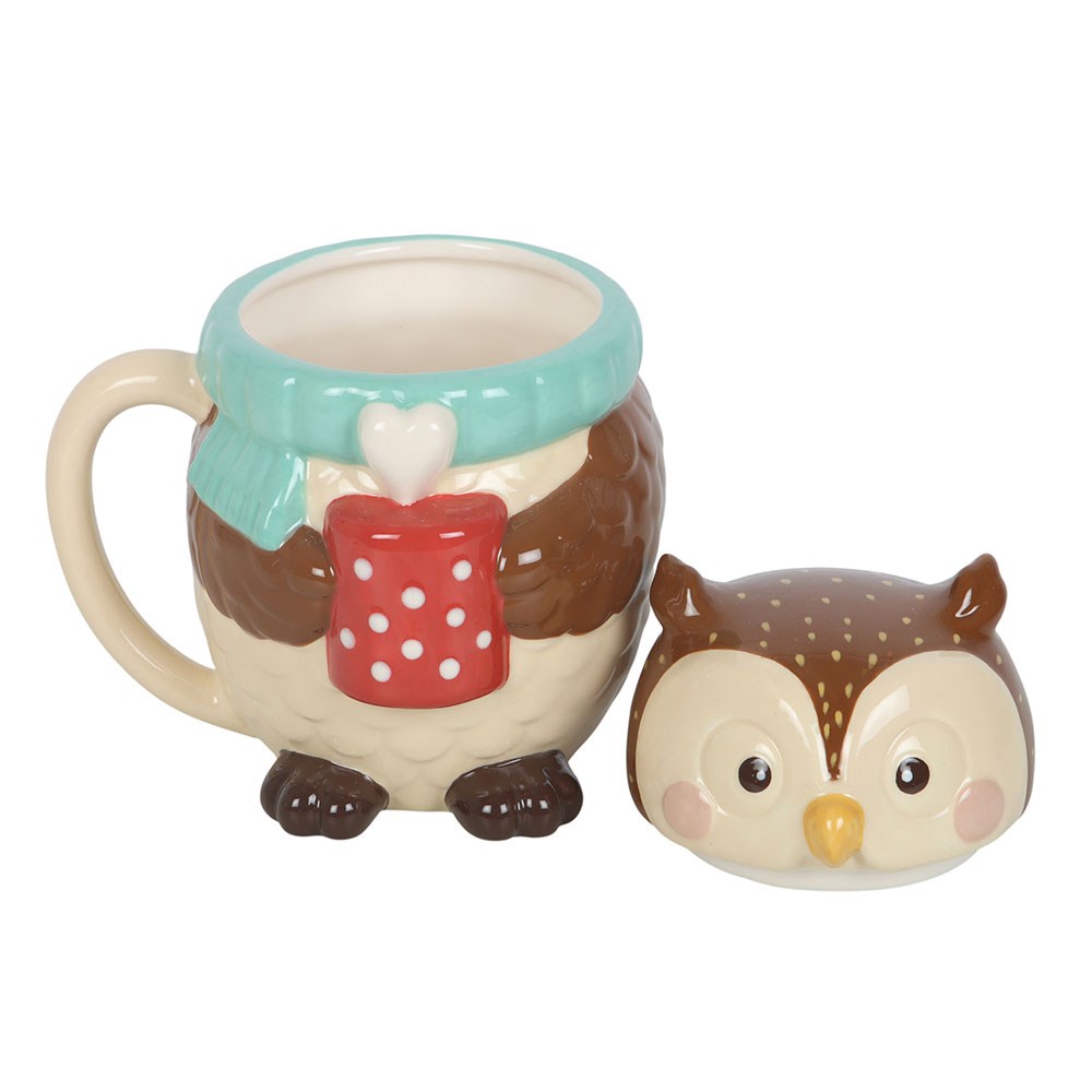 Oliver Owl Lidded Ceramic Mug (380ml)1