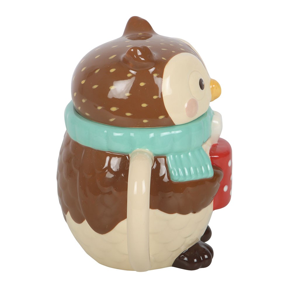 Oliver Owl Lidded Ceramic Mug (380ml)2