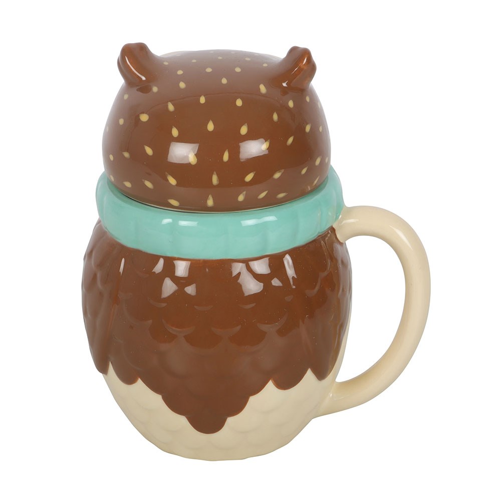 Oliver Owl Lidded Ceramic Mug (380ml)3