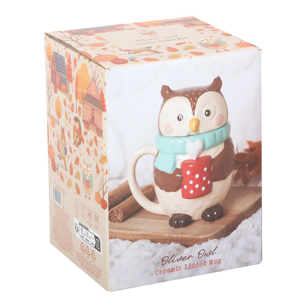 Oliver Owl Lidded Ceramic Mug (380ml)4