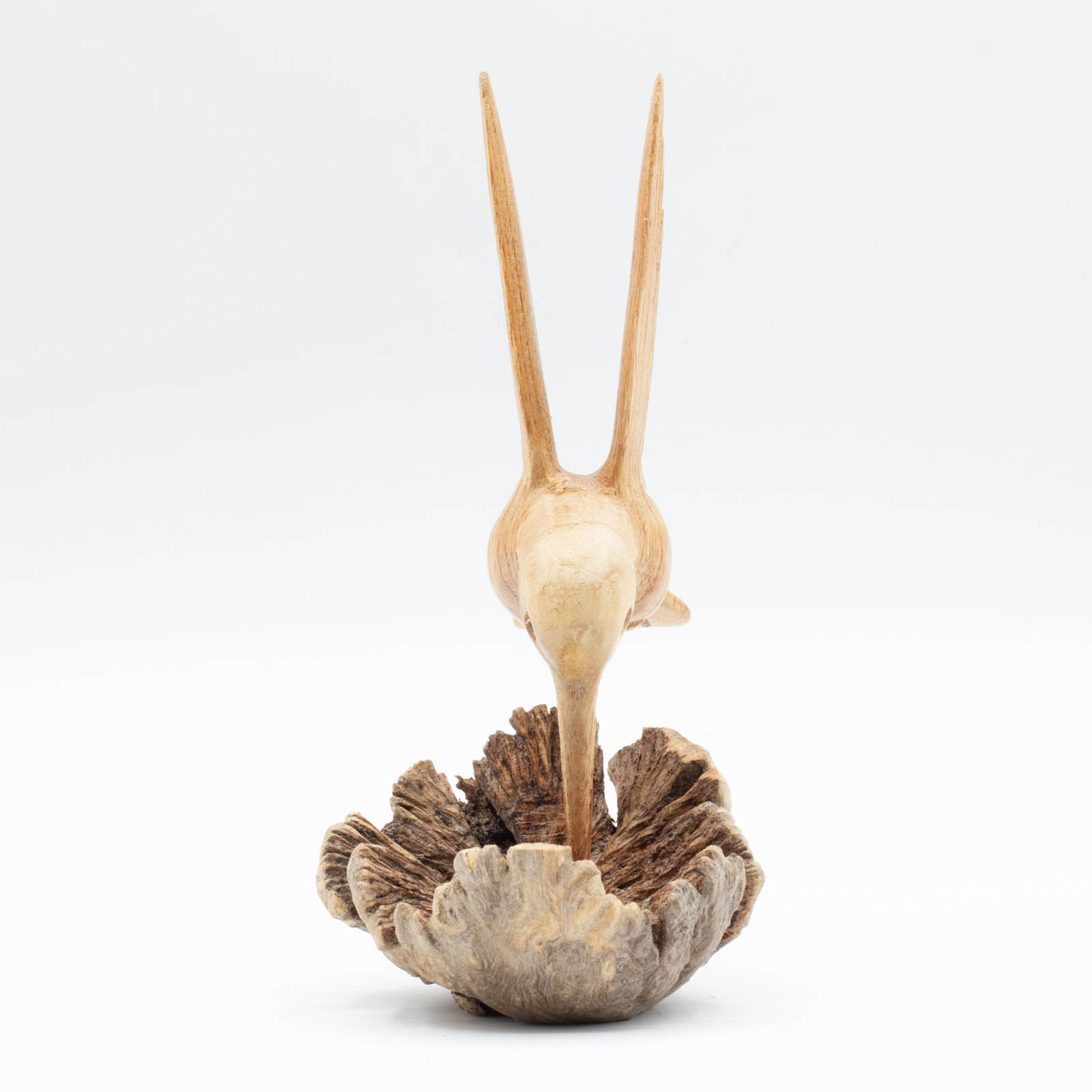 Nectar Drinking Hummingbird Handmade Parasite Wood Carving1
