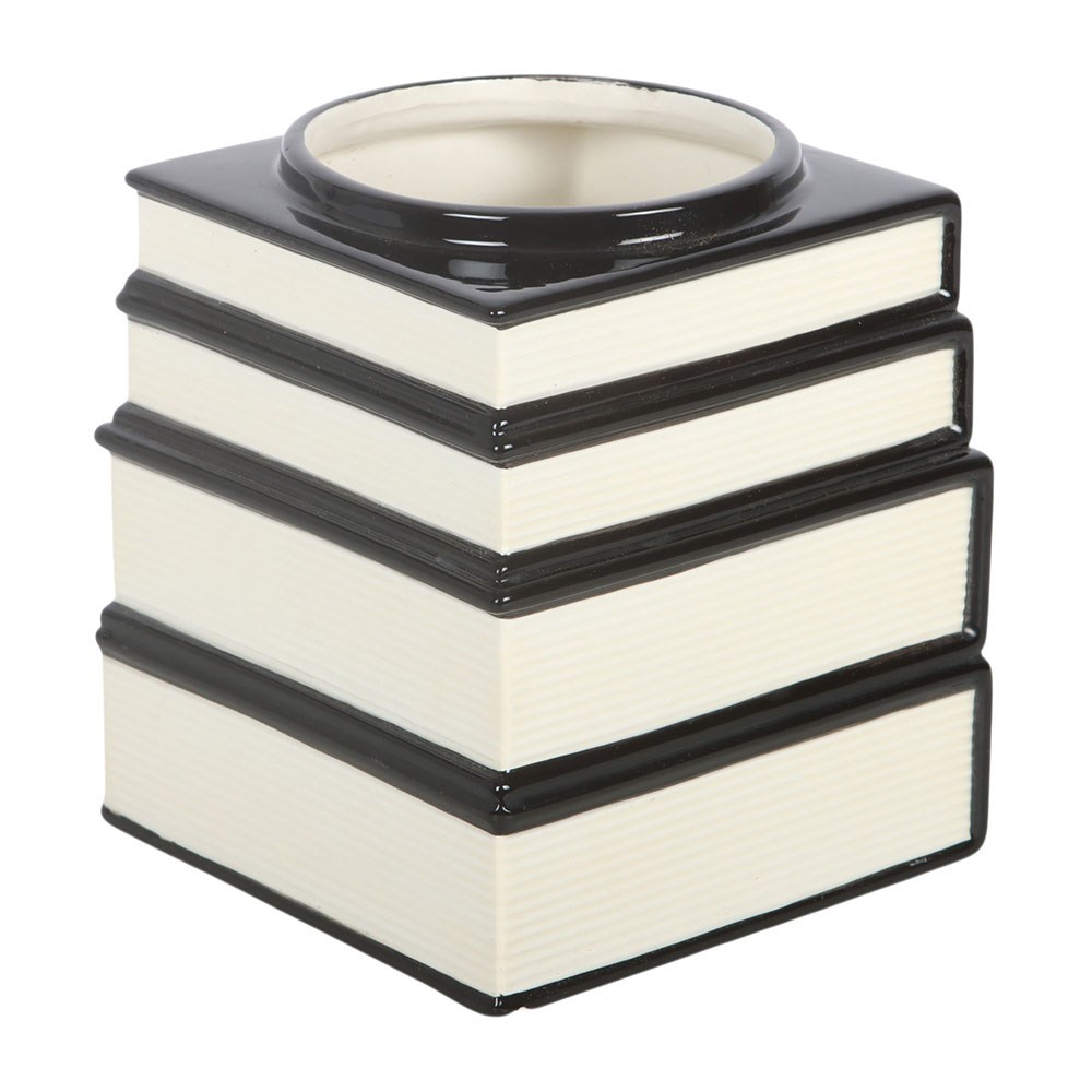 Black Cat Magick Book Stack Flower Vase1