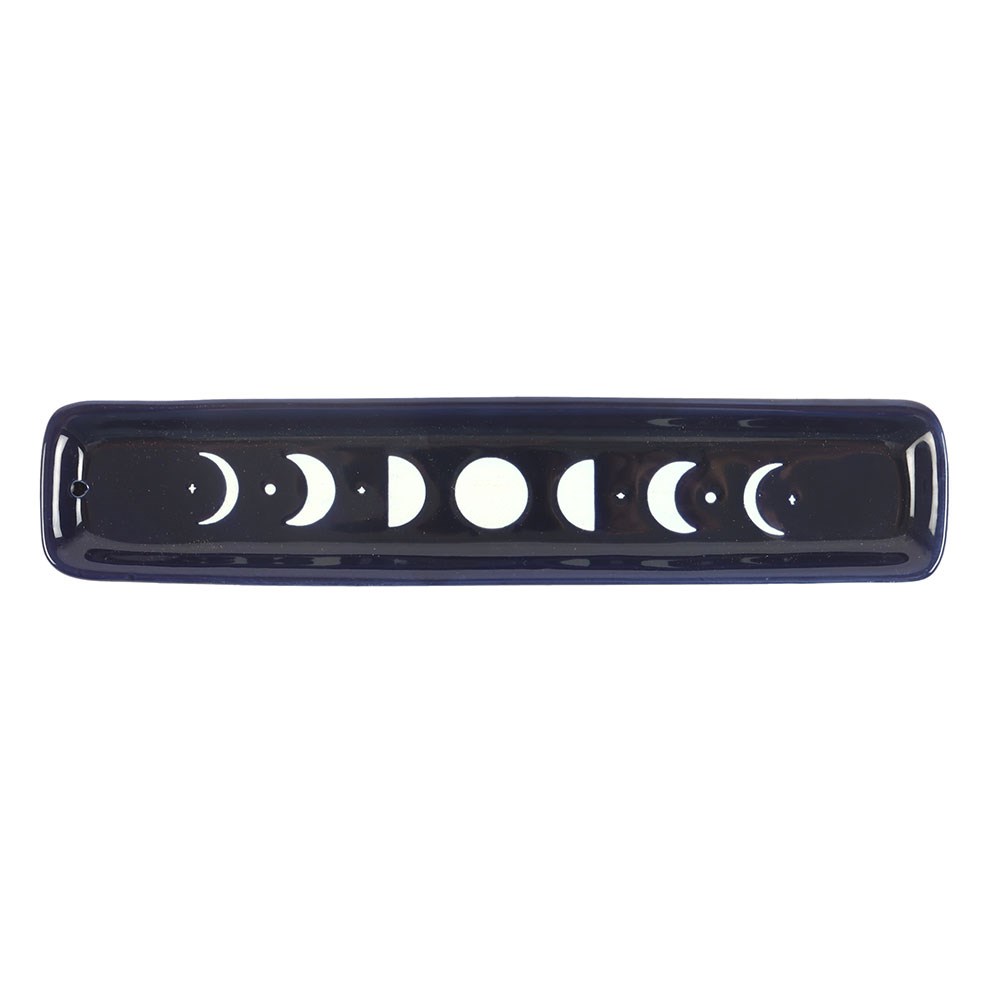 Blue Moon Phase Ceramic Incense Ash Catcher2