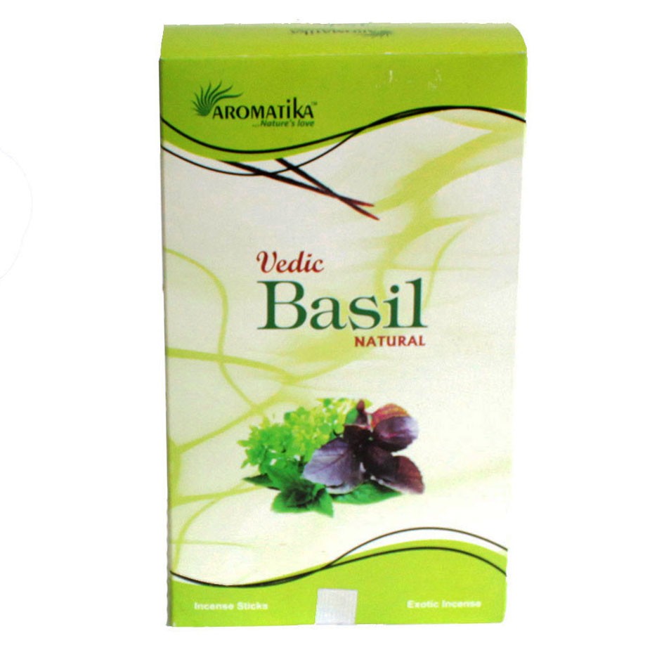 Aromatika Vedic Basil Incense Sticks (15g)1