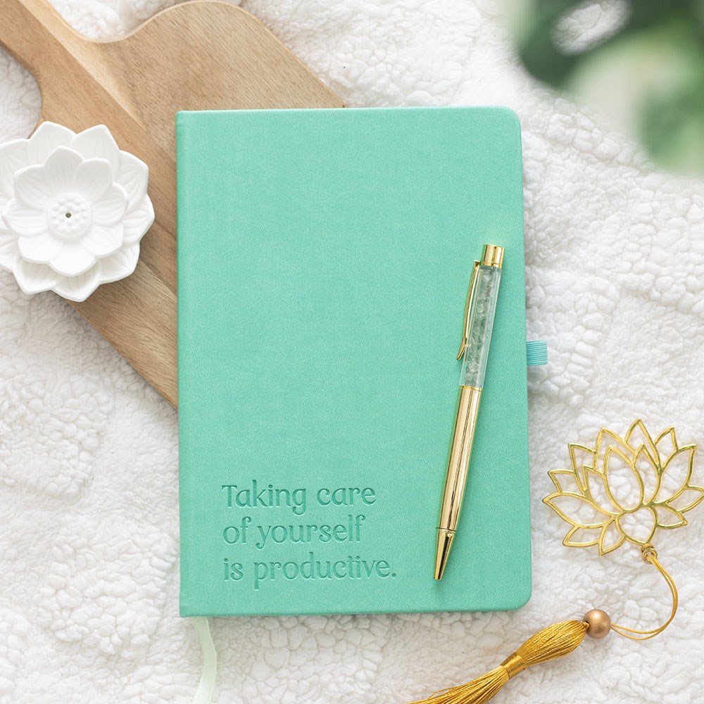 A5 Wellness Journal with Aventurine Crystal Pen1