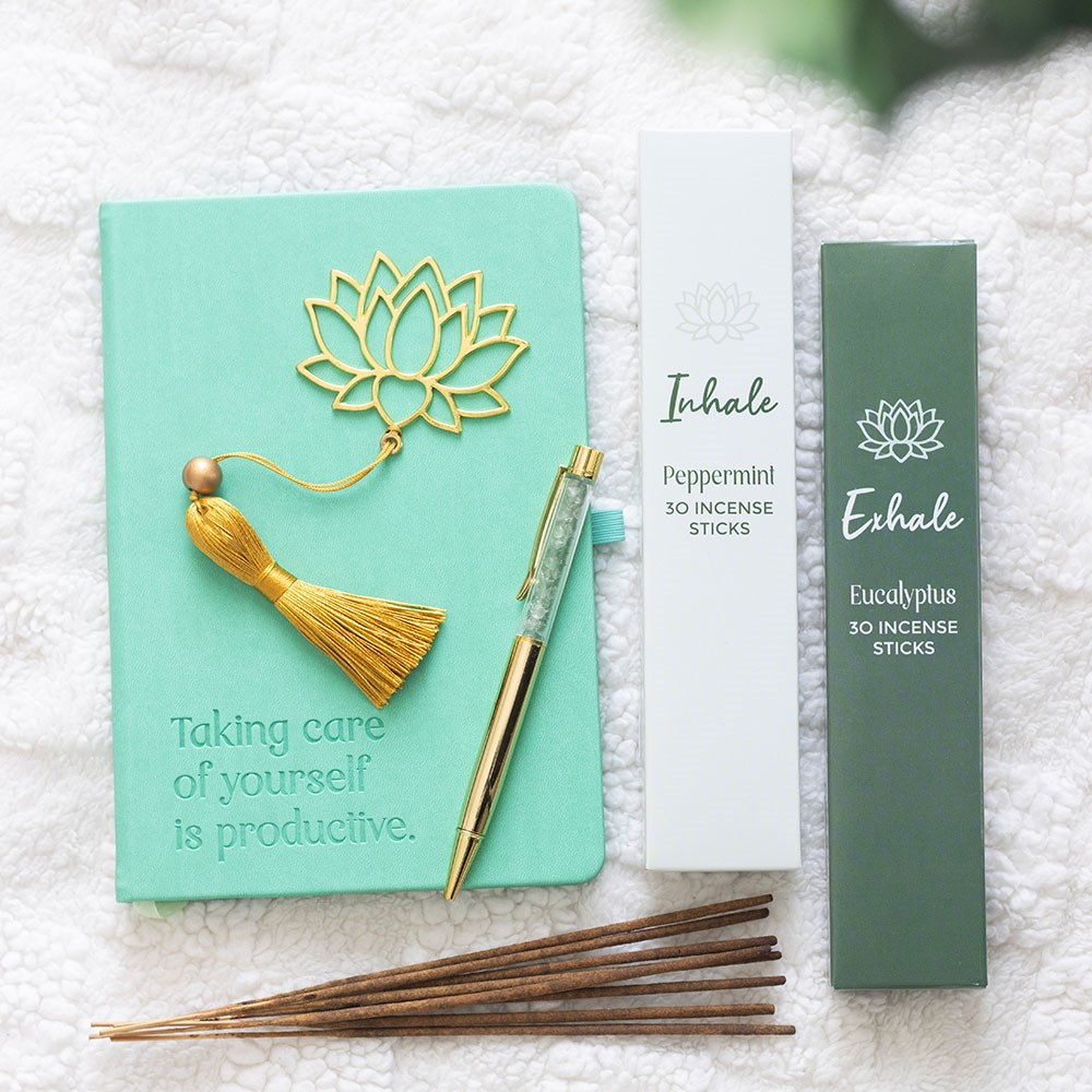 A5 Wellness Journal with Aventurine Crystal Pen5