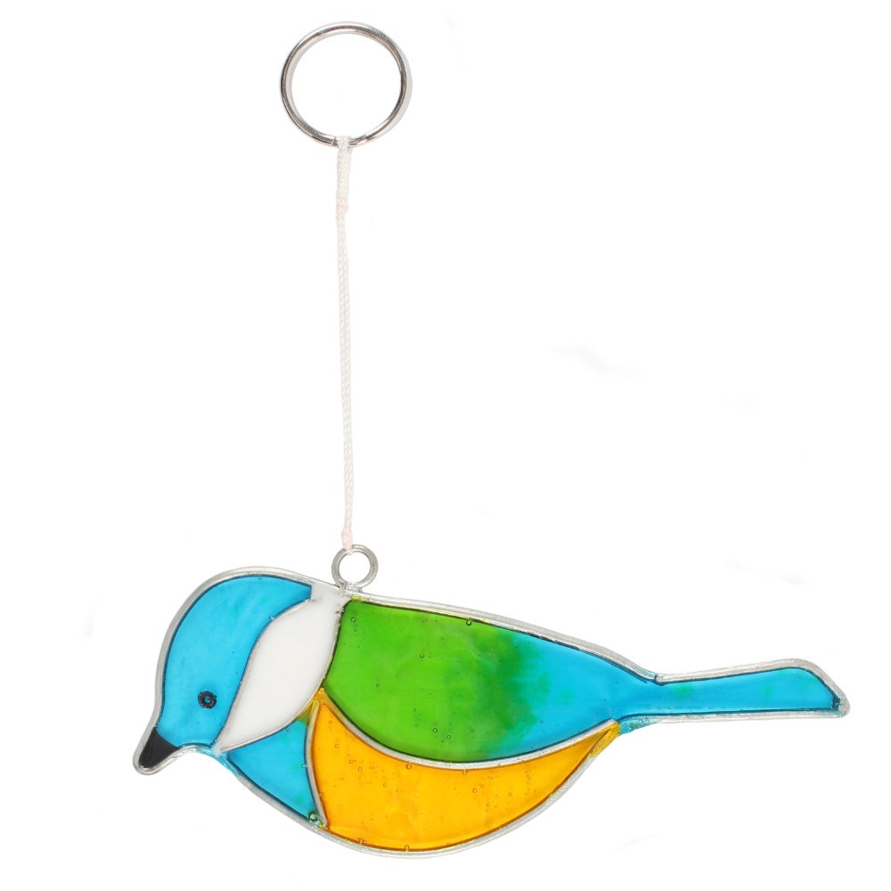 Blue Tit Bird Resin Suncatcher