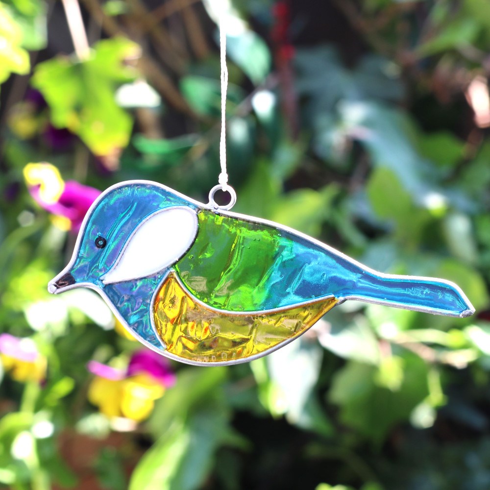 Blue Tit Bird Resin Suncatcher1