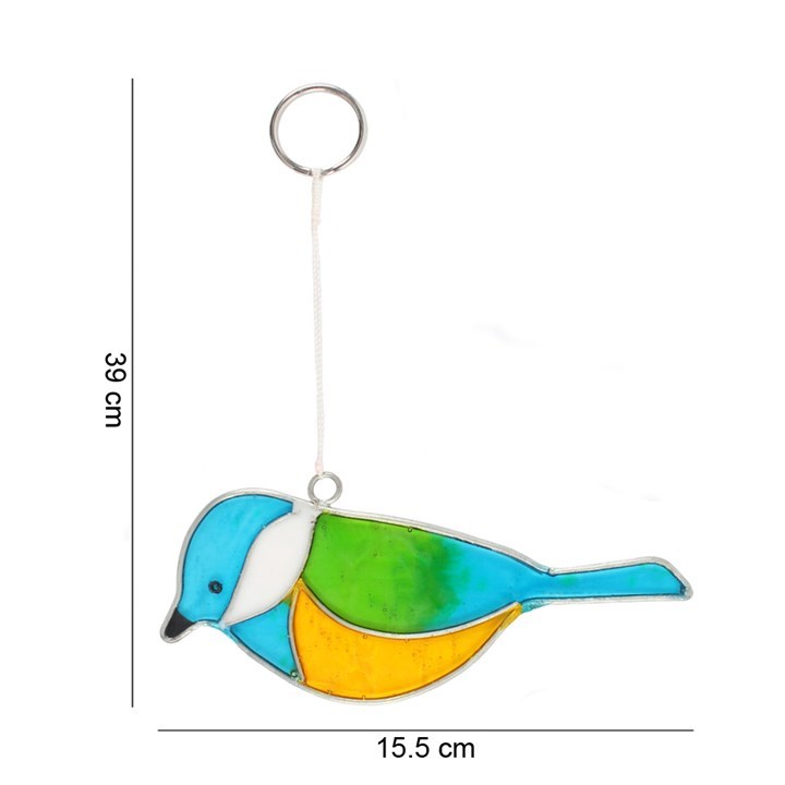 Blue Tit Bird Resin Suncatcher2