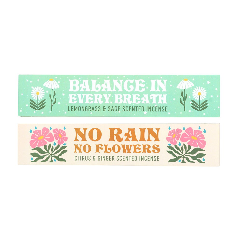 Set of 2 'No Rain, No Flowers' Incense Stick Packs1