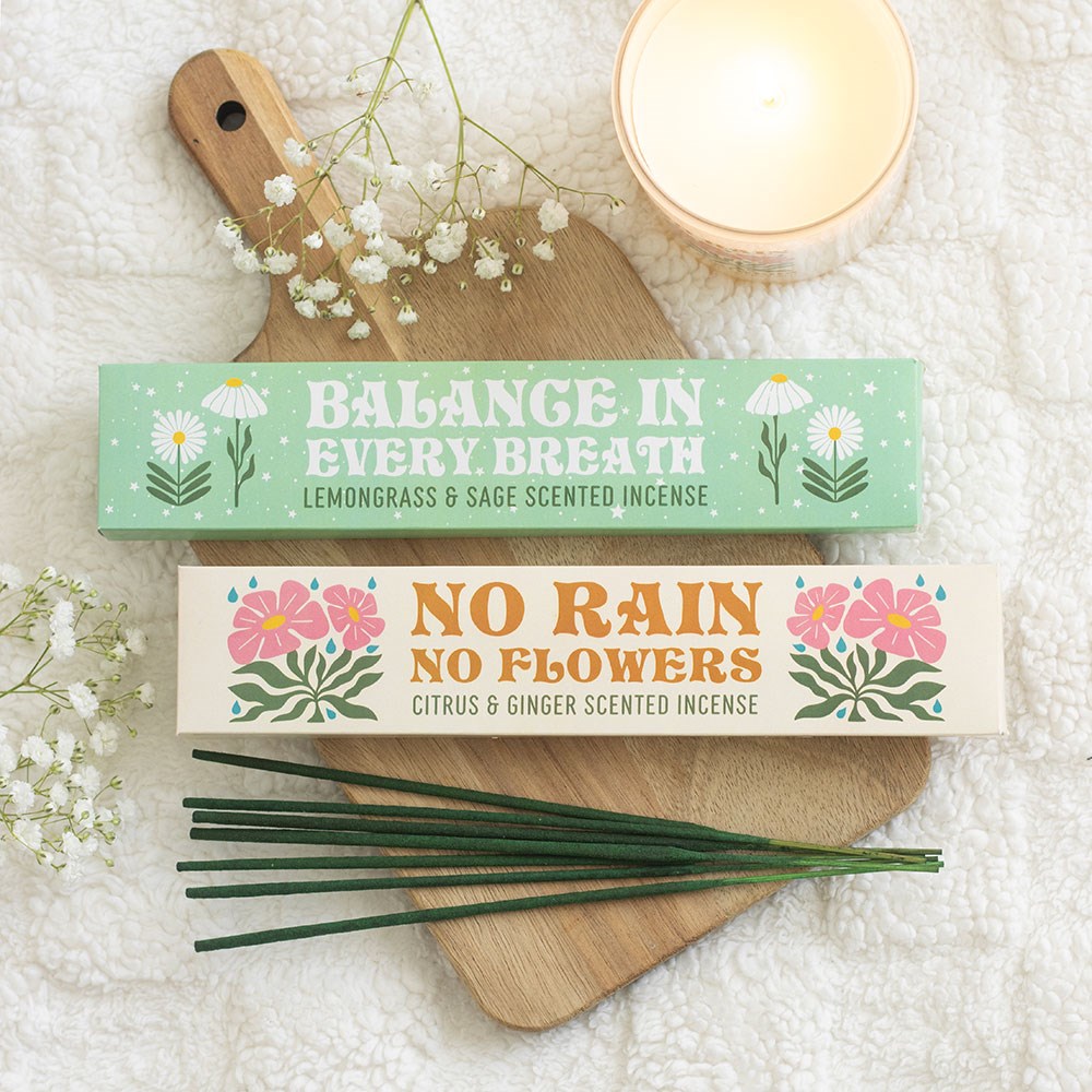 Set of 2 'No Rain, No Flowers' Incense Stick Packs3