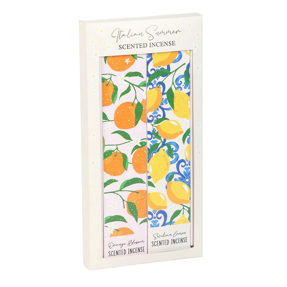 Set of 2 Italian Summer Incense Packs: Sicilian Lemon & Orange Blossom1