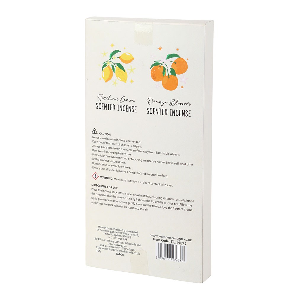 Set of 2 Italian Summer Incense Packs: Sicilian Lemon & Orange Blossom3