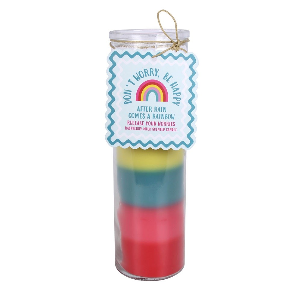 Don't Worry Be Happy - Raspberry Milk Scented Tube Candle